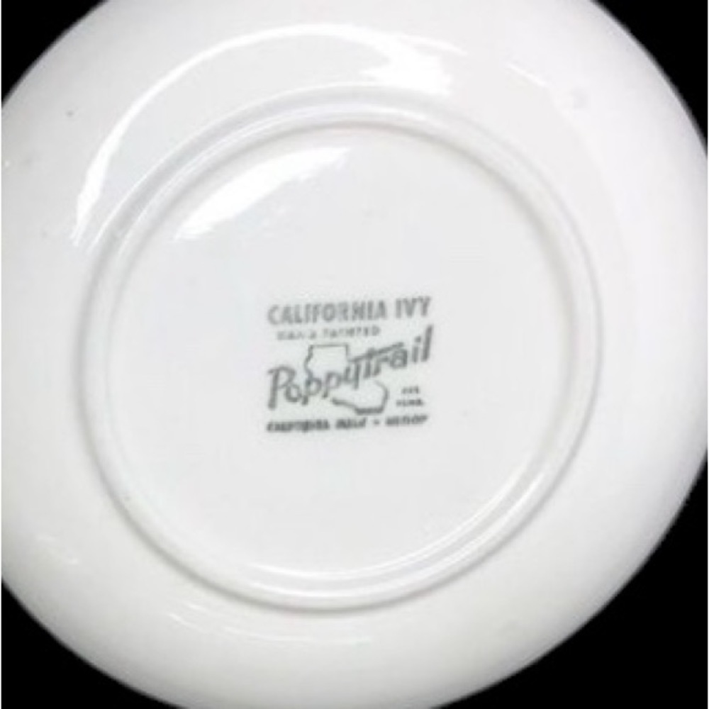 4 Vintage Metlox Poppytrail California Ivy Bread & Butter Plates in EUC - Picture 7 of 8